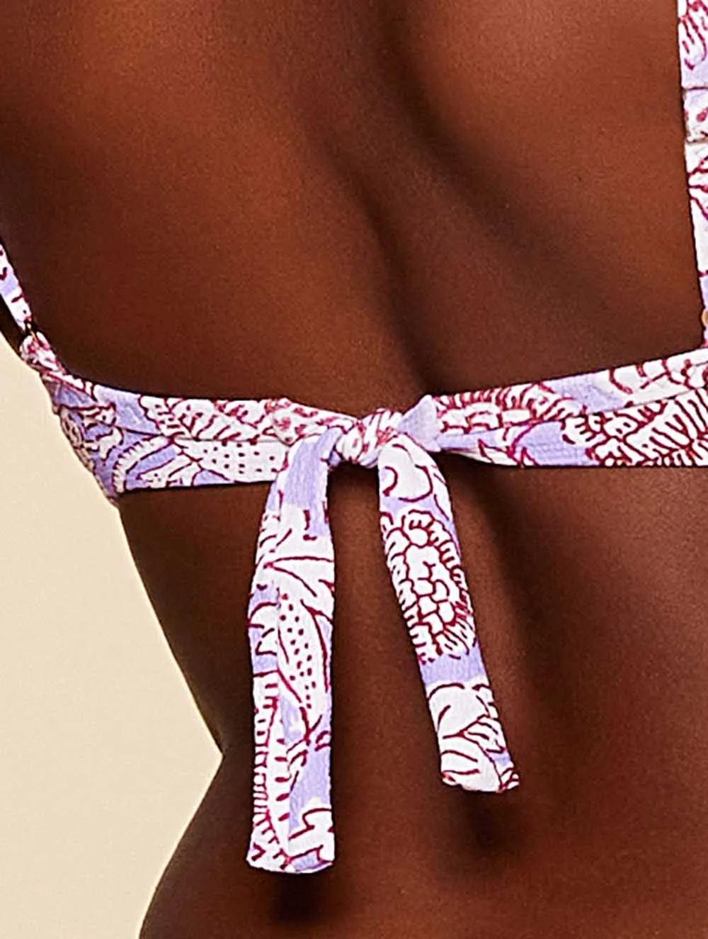 Top Meia Taça + Tanga Faixa Estampada Las Flores