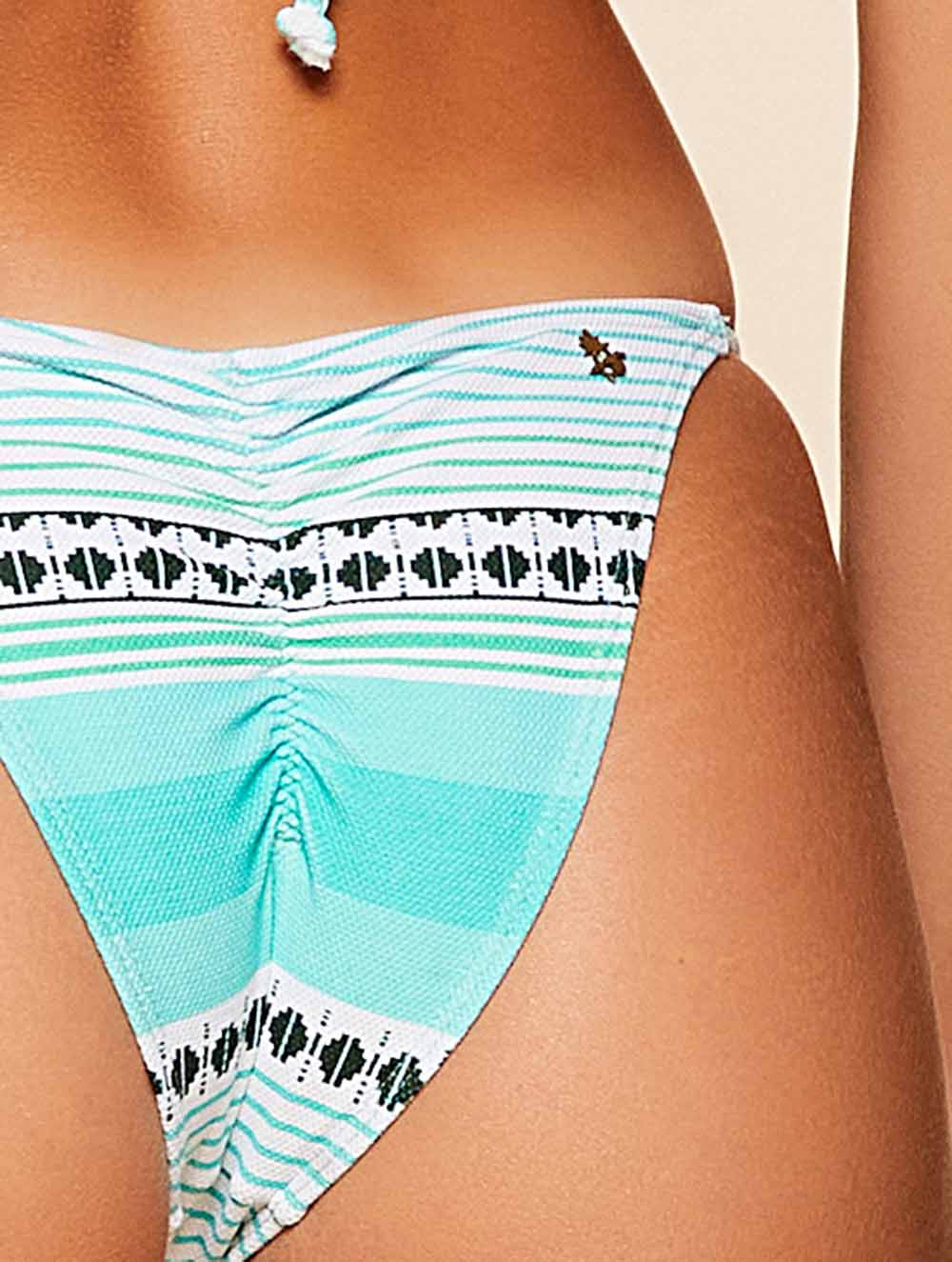 Top Cortininha + Tanga Amarradinha Estampada La Barra